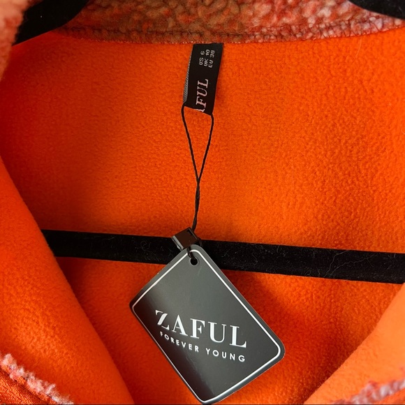 ZAFUL Plaid Half Zip Sherpa Pullover, size M - Picture 3 of 6